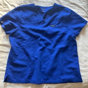 Jaanuu scrub set in Electric Blue